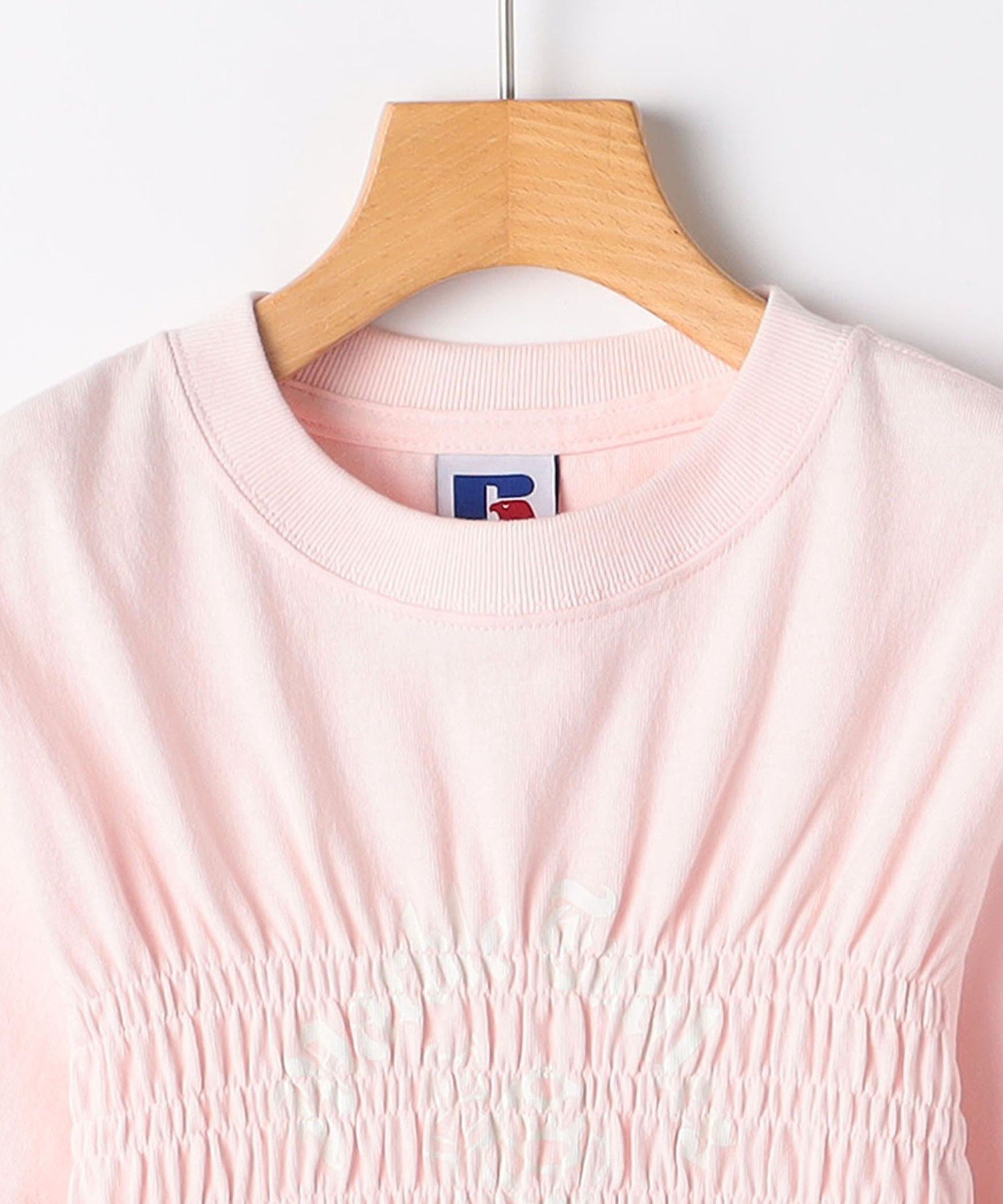 Футболка с коротким рукавом RUSSELL ATHLETIC: 140-150 см / с принтом и сборками SHIPS KIDS, Pink — фото 2