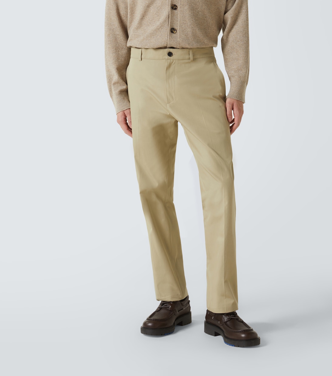 Брюки Burberry Skylark узкие из хлопкового габардина, женские — фото 3