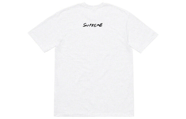 Футболка Supreme SS19 Reaper Tee Printing Short Sleeve Unisex Gray White, белый — фото 2