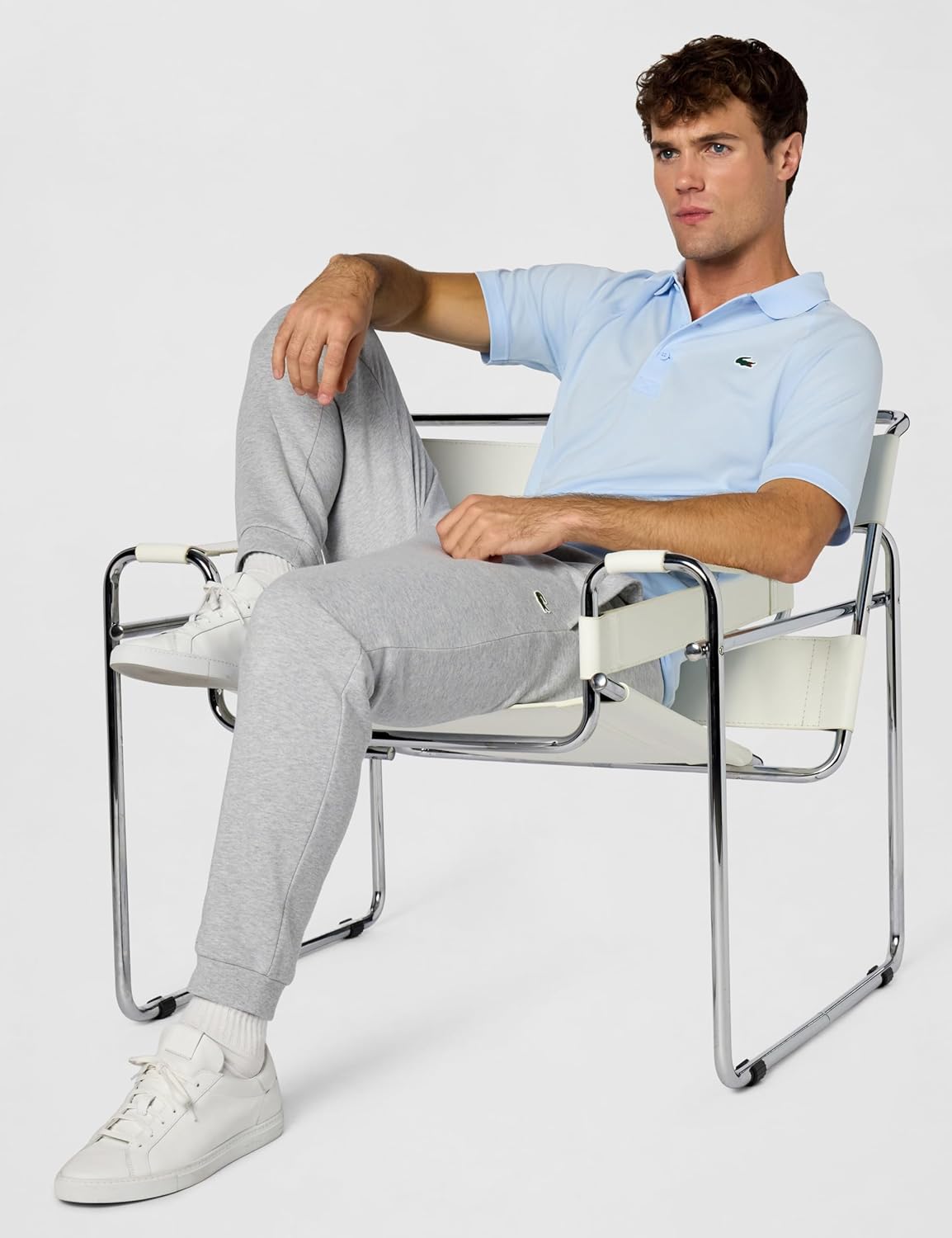 Lacoste мужские базовые зауженные спортивные штаны, Argent Chine — фото 2