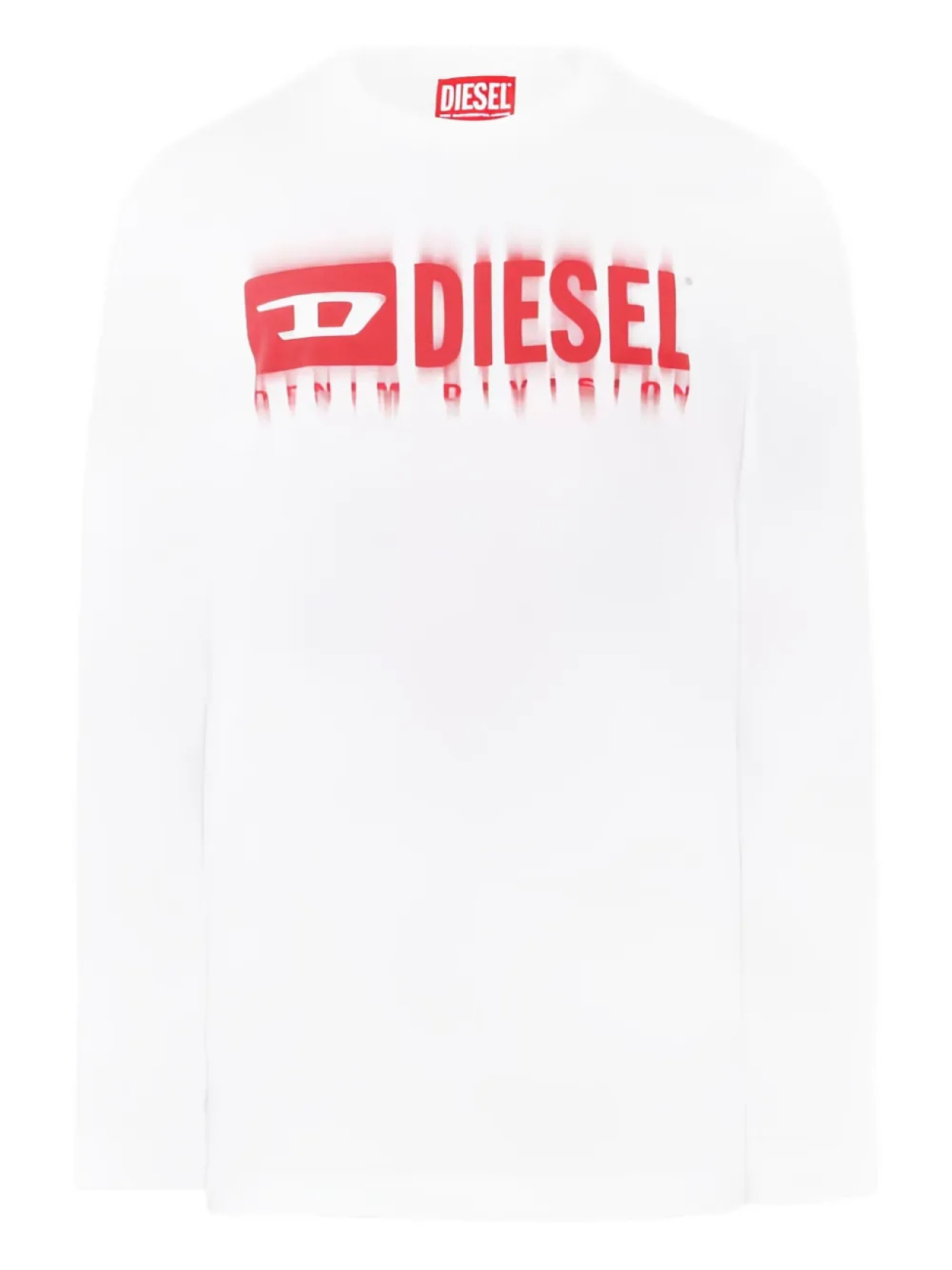 

Футболка с длинными рукавами и принтом логотипа Diesel Kids, белый
