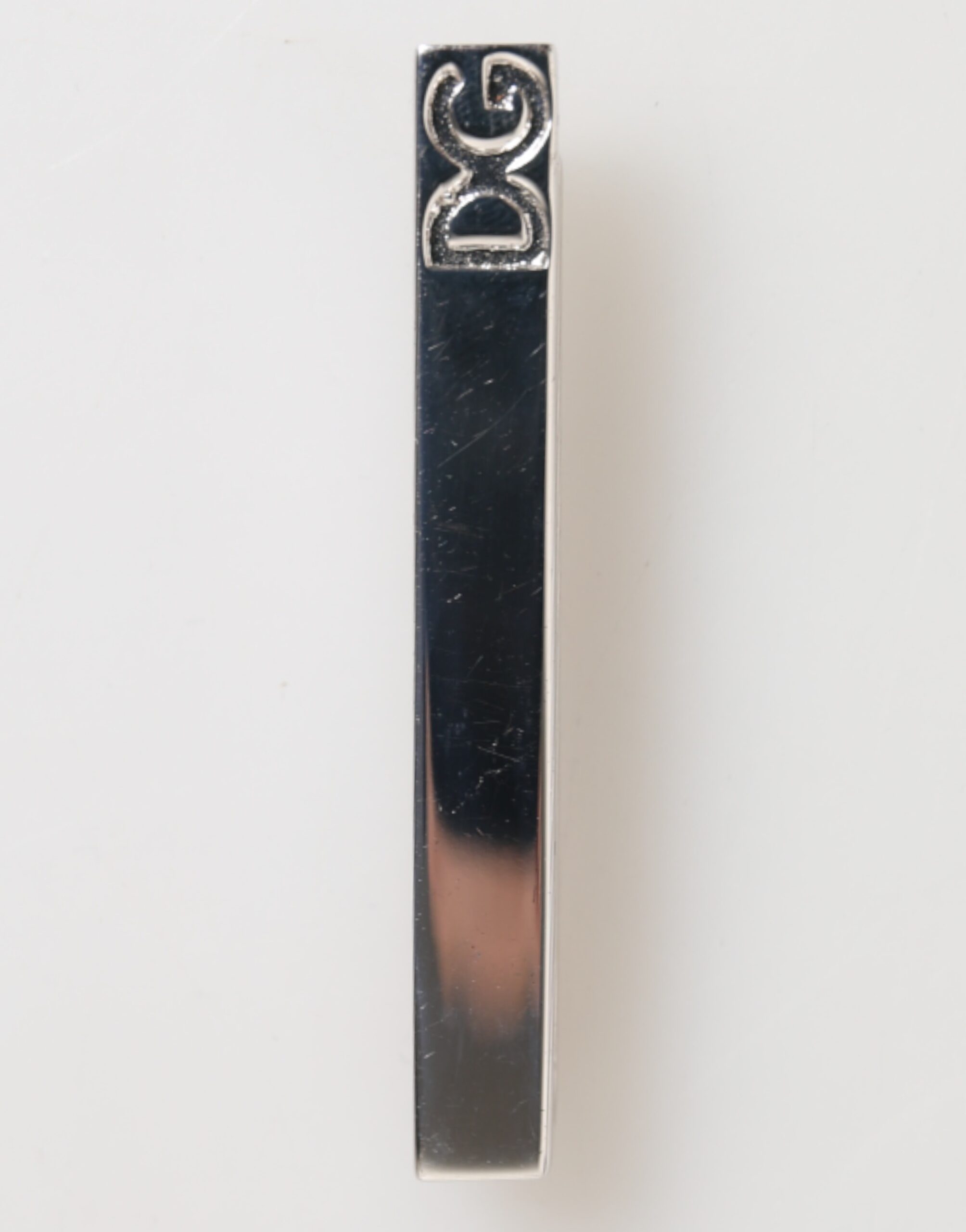 

Зажим для галстука с фирменным логотипом, серебристый латунный, мужской Dolce & Gabbana, серебряный