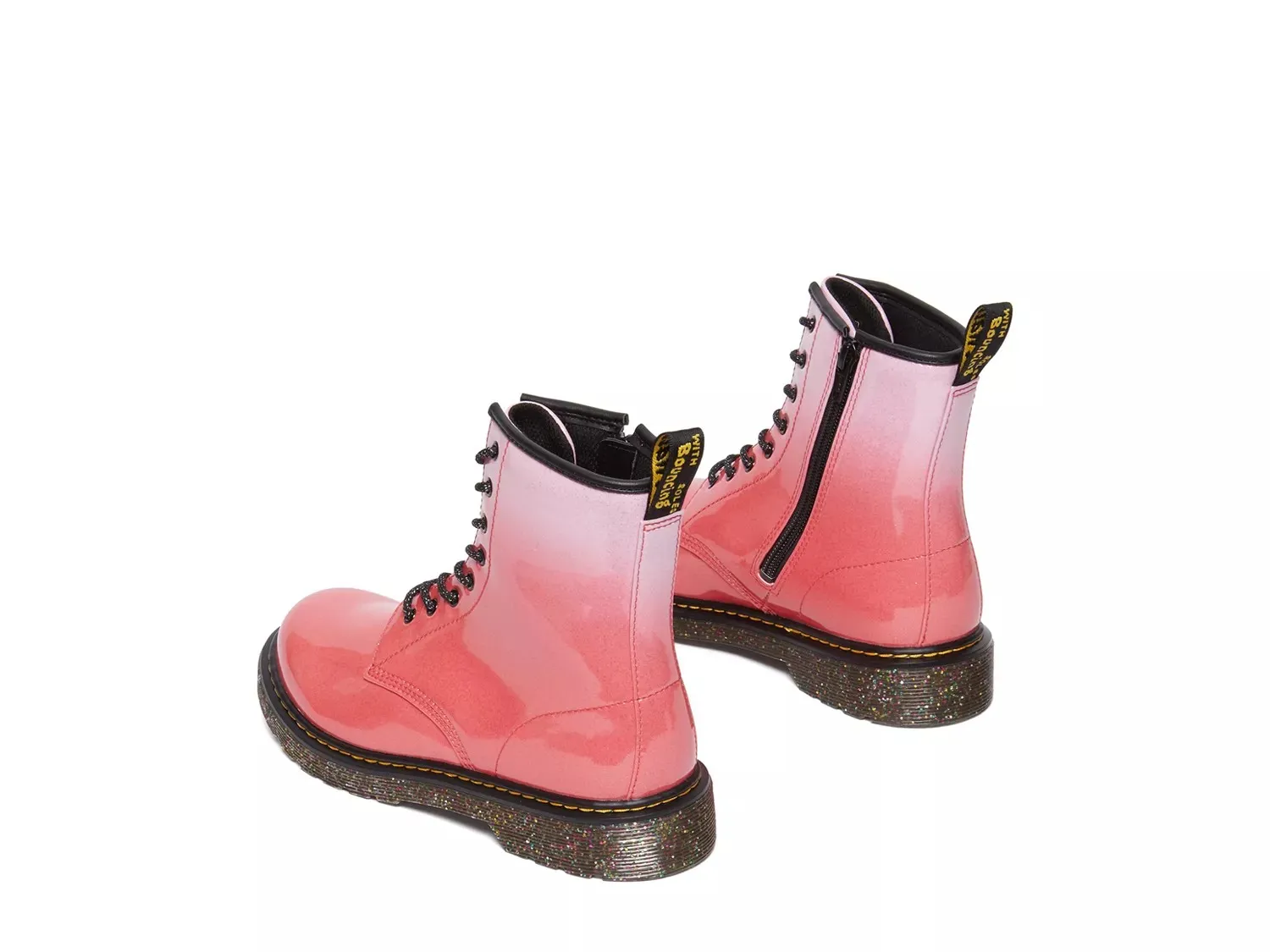 Ботинки Dr. Martens 1460 Glitter Ombre — детские, ярко-розовые — фото 3