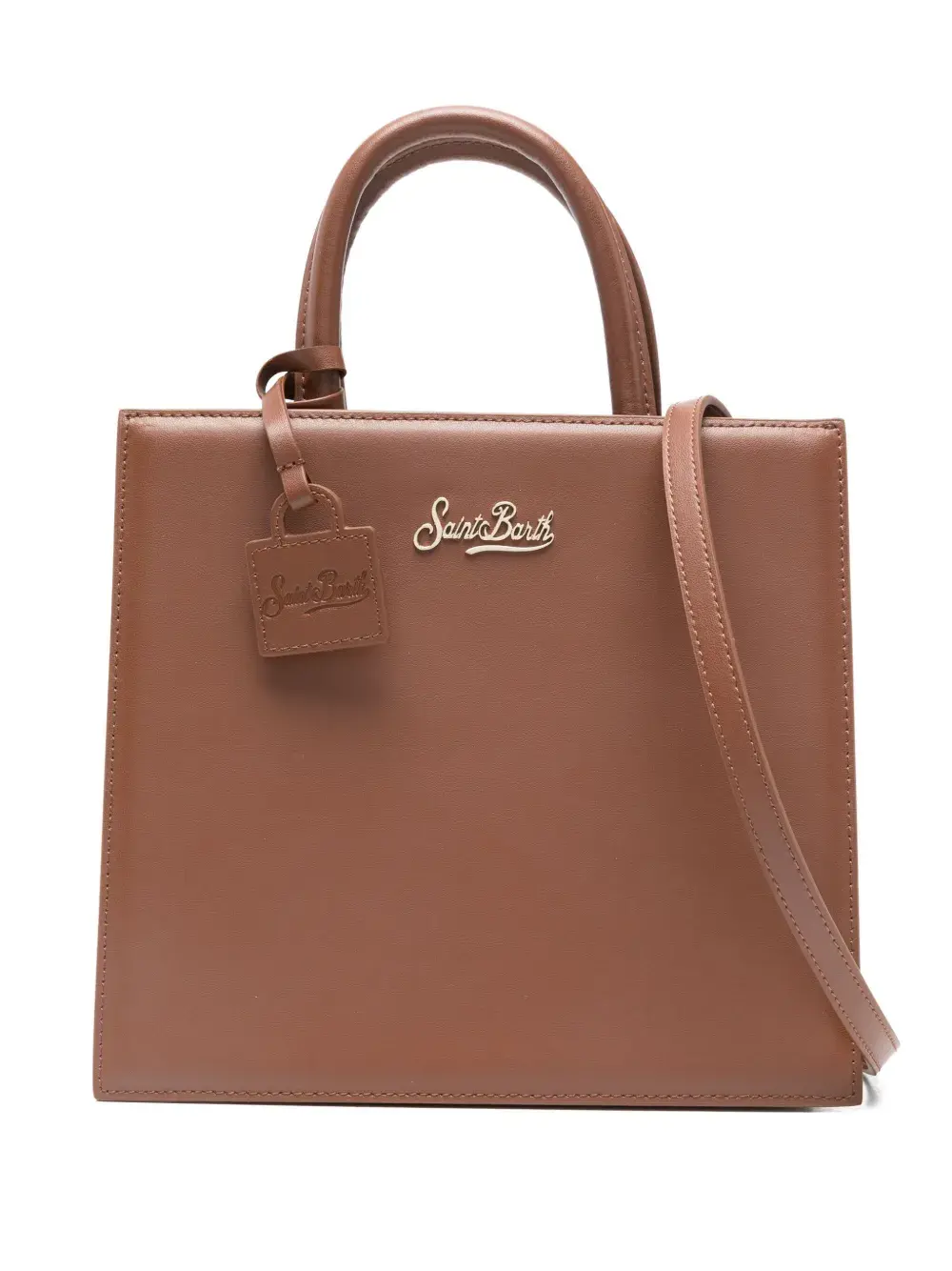 

Сумка-тоут с логотипом Mc2 Saint Barth, коричневый