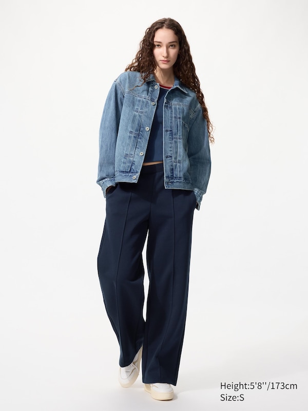 Джинсовая куртка-тракер Uniqlo, 68 blue — фото 4