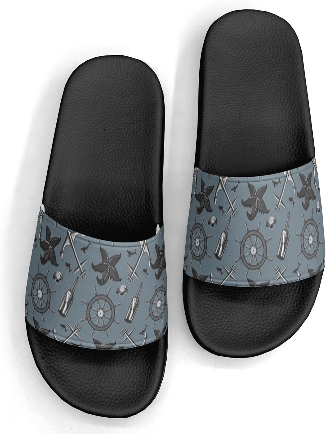 

Морские якоря Дизайн тапочки сандалии для женщин и мужчин, повседневные спортивные сандалии, тапочки для бассейна, душа, для дома и улицы Generic, Sea Anchors Starfish Custom 2