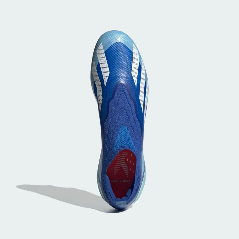 Футбольные бутсы Adidas Men's Crazyfast .1 без шнурков FG, белый/красный — фото 3
