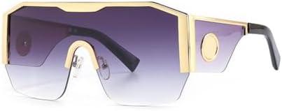 

Винтажные модные солнцезащитные очки большого квадратного размера для женщин и мужчин, стильные солнцезащитные очки с плоской оправой и защитой от УФ-излучения UV400 MTZJH, 3