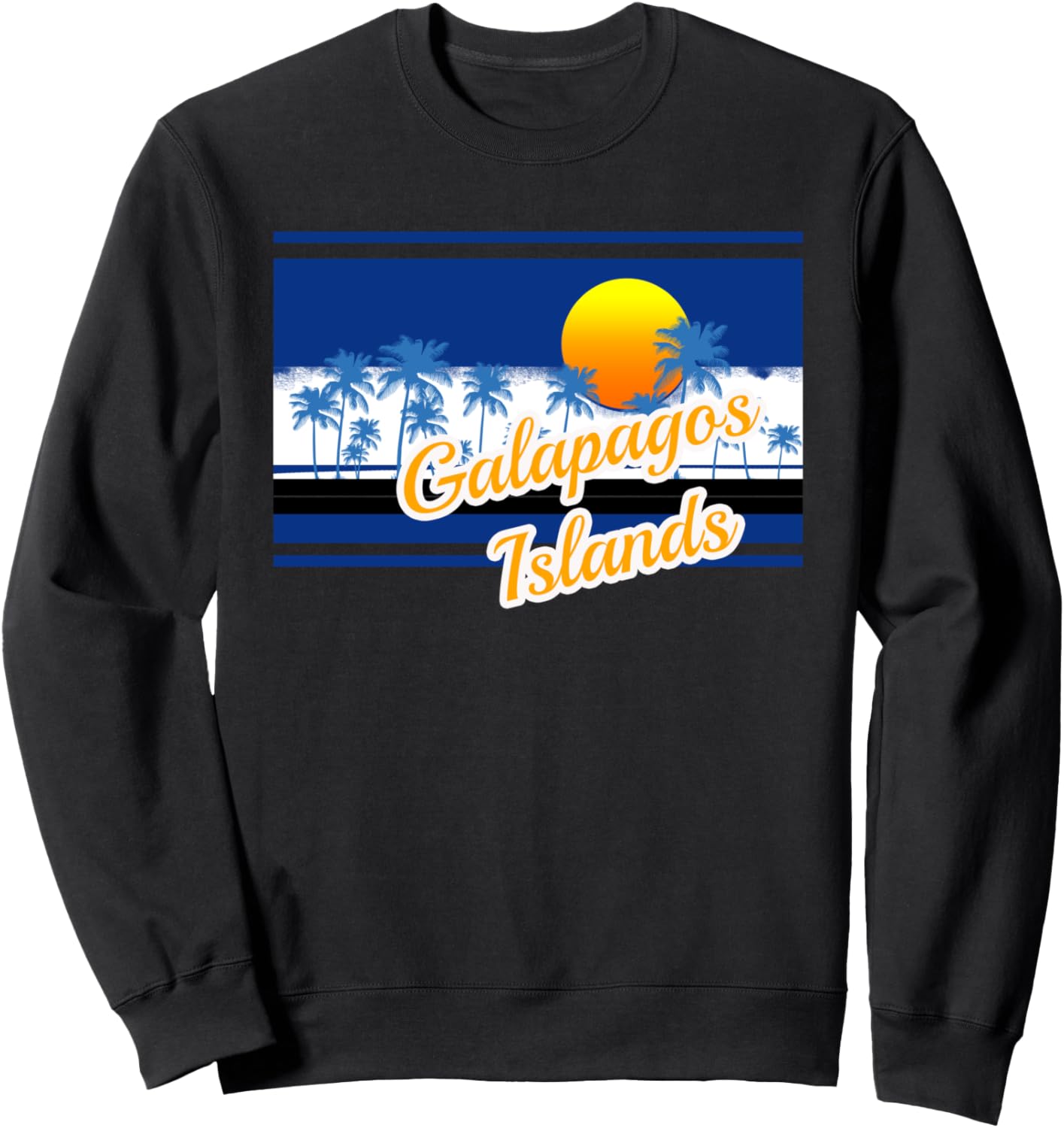 

Винтажная пляжная толстовка в стиле серфинга, Галапагосские острова Galapagos Islands Retro Vintage Themed Designs, черный