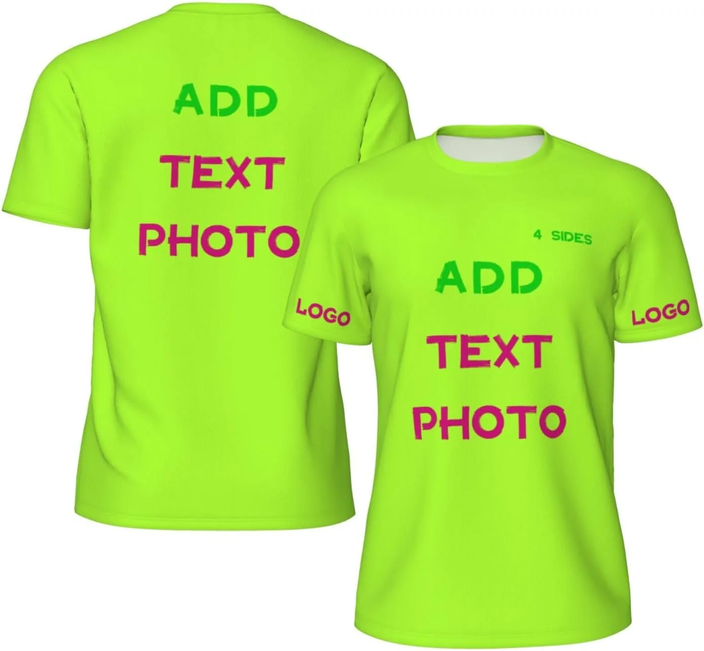 

Футболка Custom с принтом на 4 сторонах и логотипом