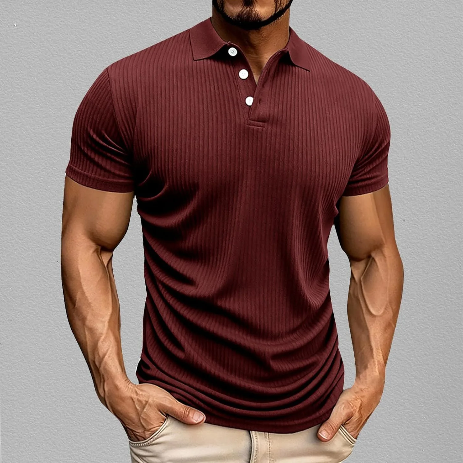 Polo футболка для мужчин, короткий рукав, slim fit — фото 2