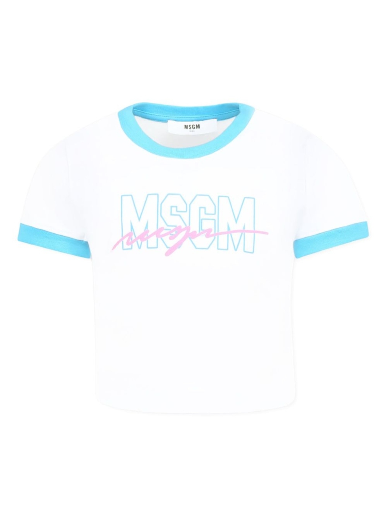 

MSGM Kids футболка с логотипом, белый
