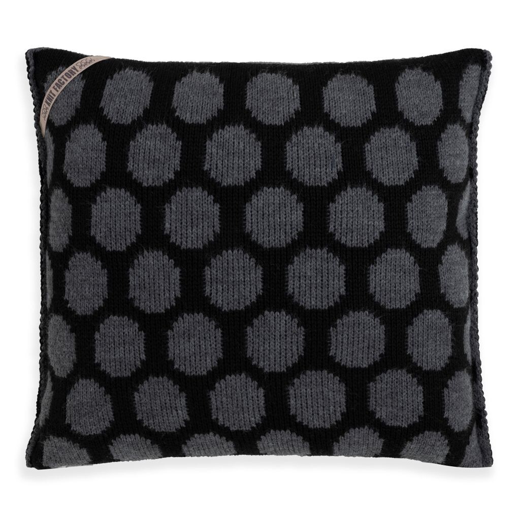 

Подушка Knit Factory Cody - Черный/Антрацит - 50x50 см