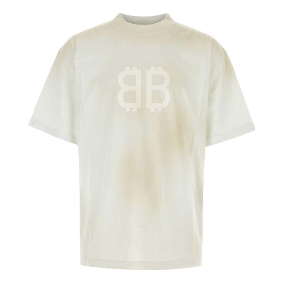 

Футболка Balenciaga BB Paris Strass T-shirt Medium Fit 'Dirty White', белый