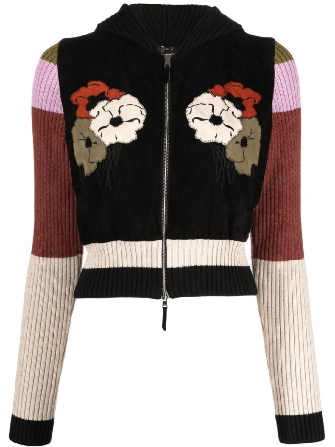 

ETRO кардиган на молнии с капюшоном, черный