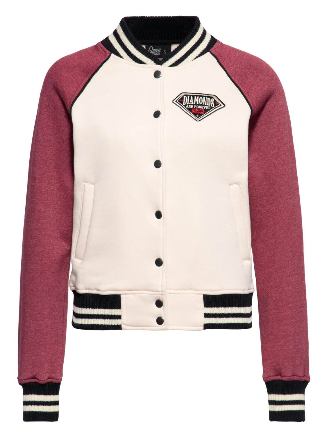 

Queen Kerosin Куртка межсезонная 'Diamonds' в цвете Ecru