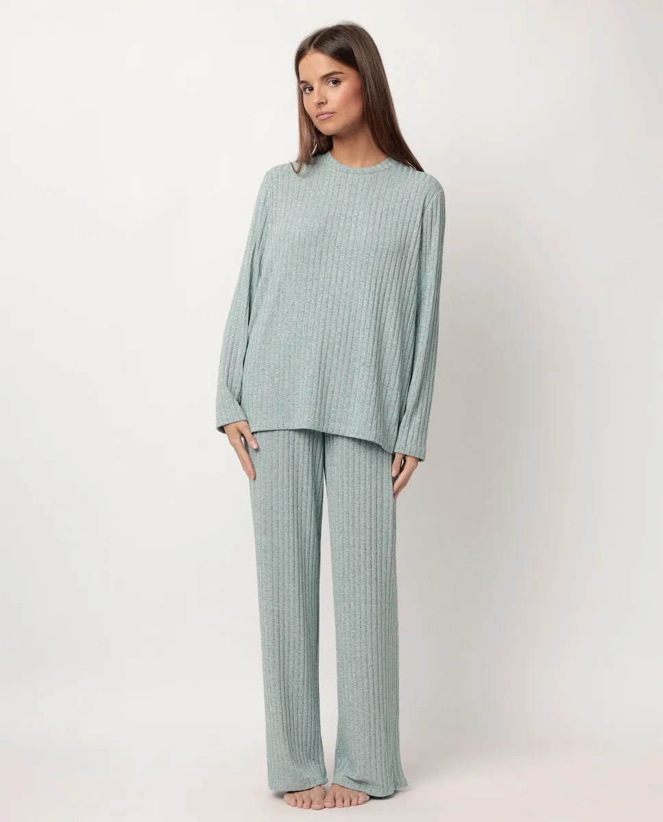 

Женская пижама с длинными штанинами из вязаного трикотажа Admas, бирюзовый