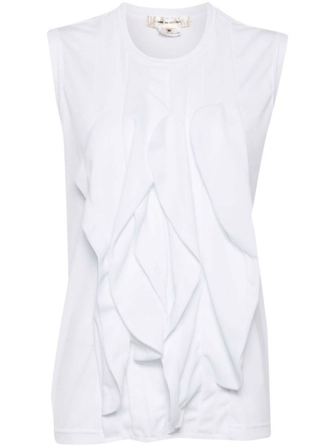 

Comme Des Garçons топ с оборками, белый