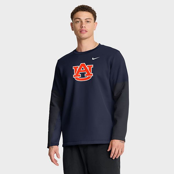 

Мужская футболка с длинным рукавом dri-fit navy auburn tigers 2025 sideline coach Nike