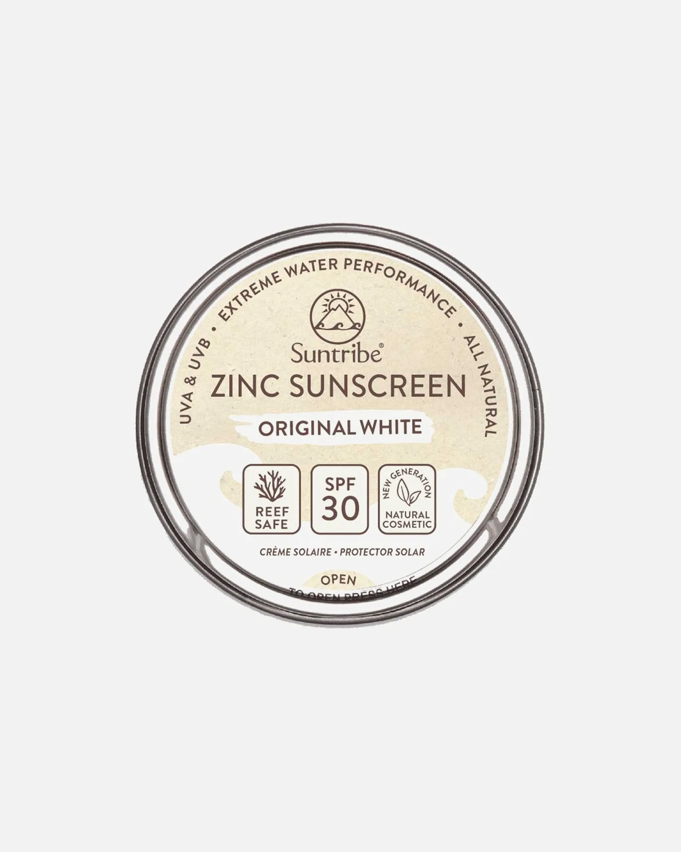 Солнцезащитный крем с цинком - оригинальный белый SPF 30 Suntribe, 45 гр