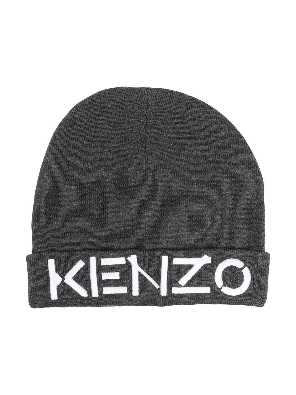 

Шапка бини с вышитым логотипом Kenzo Kids, серый