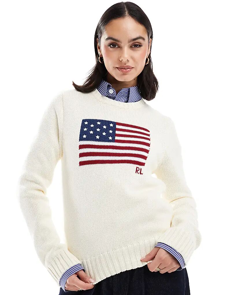 

Джемпер с флагом кремового цвета Polo Ralph Lauren