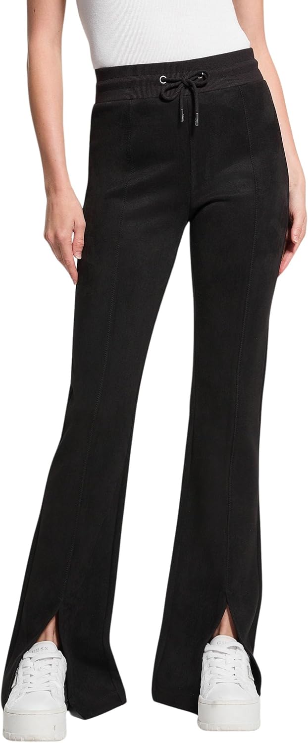 

GUESS Женские Скуба Замшевые Спортивные Штаны, Jet Black Multi