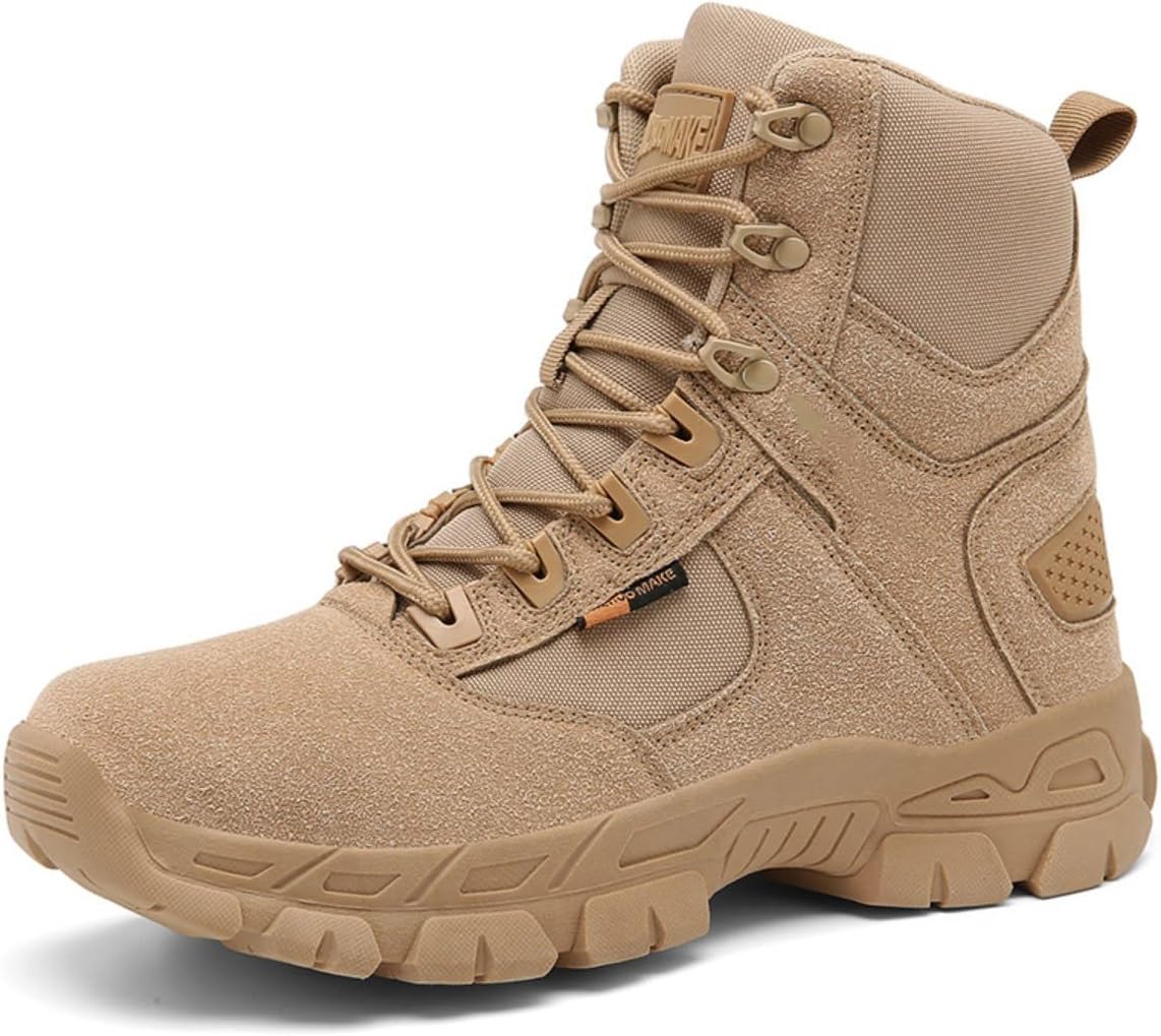 

Мужские боевые ботинки Bitiger с боковой молнией, на липучке, для повседневной носки, походов и тактических операций, 869sand