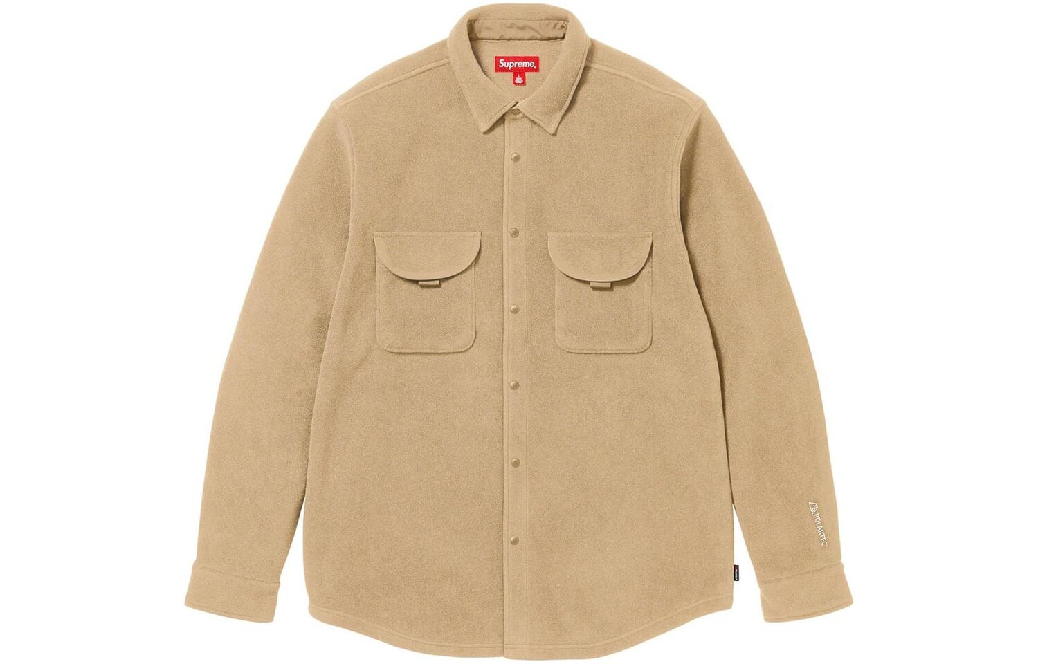X POLARTEC Совместная рубашка унисекс Supreme, бежевый — фото 3