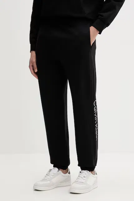 Спортивные штаны из хлопка Calvin Klein, черный