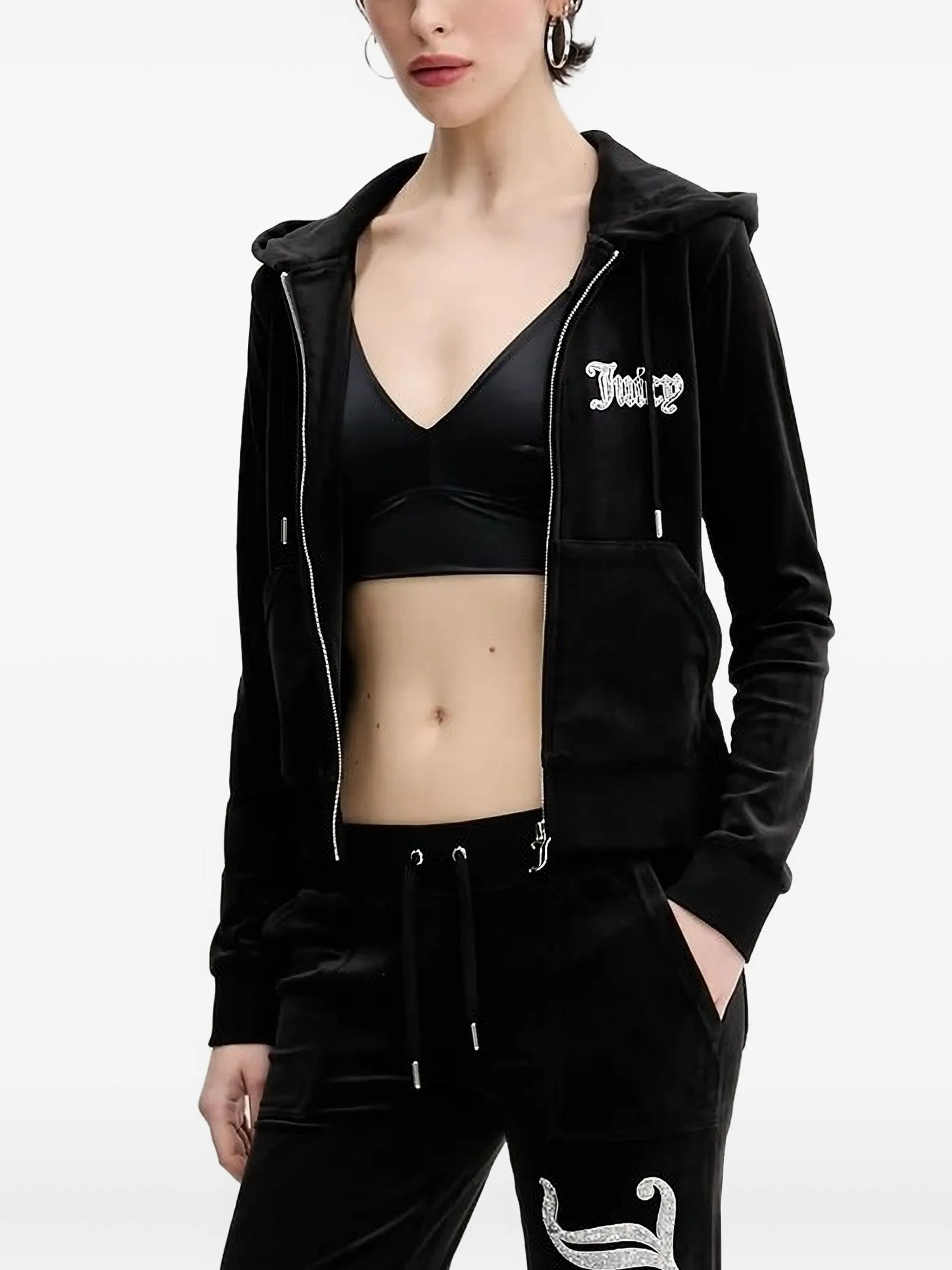 

Худи со стразами Juicy Couture, черный