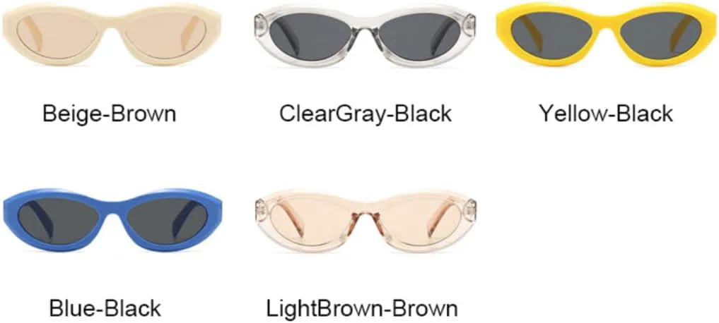 

Солнцезащитные очки с защитой UV400 | Линзы овальной формы | Для женщин и мужчин | Для занятий спортом на открытом воздухе и вождения DSVIGF, Clearbrown-brown