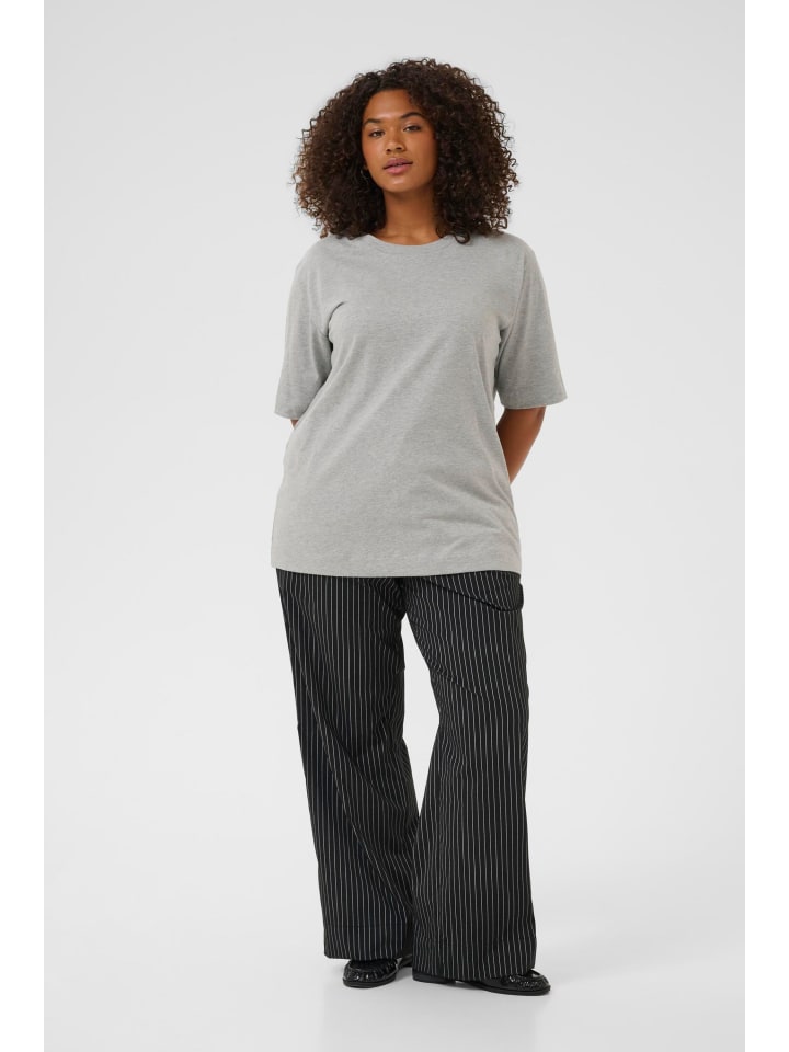 

Футболка KCmina свободного кроя в цвете серый меланж KAFFE curve