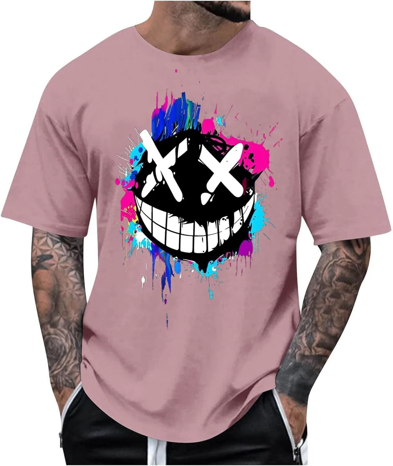 Футболка оверсайз с принтом, Generic, Pink