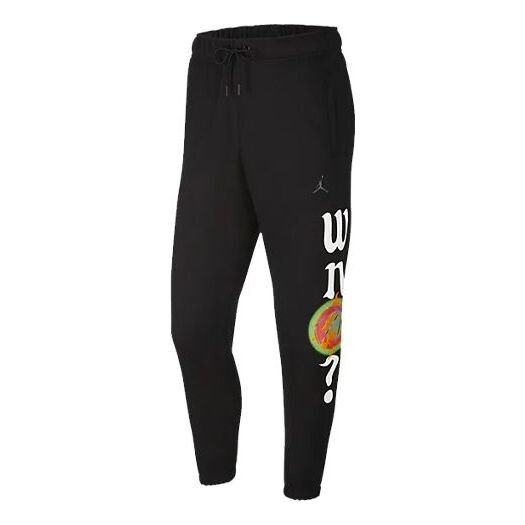 

Брюки men's jordan why not casual sports elastic waistband fleece long pants/trousers black Nike, черный