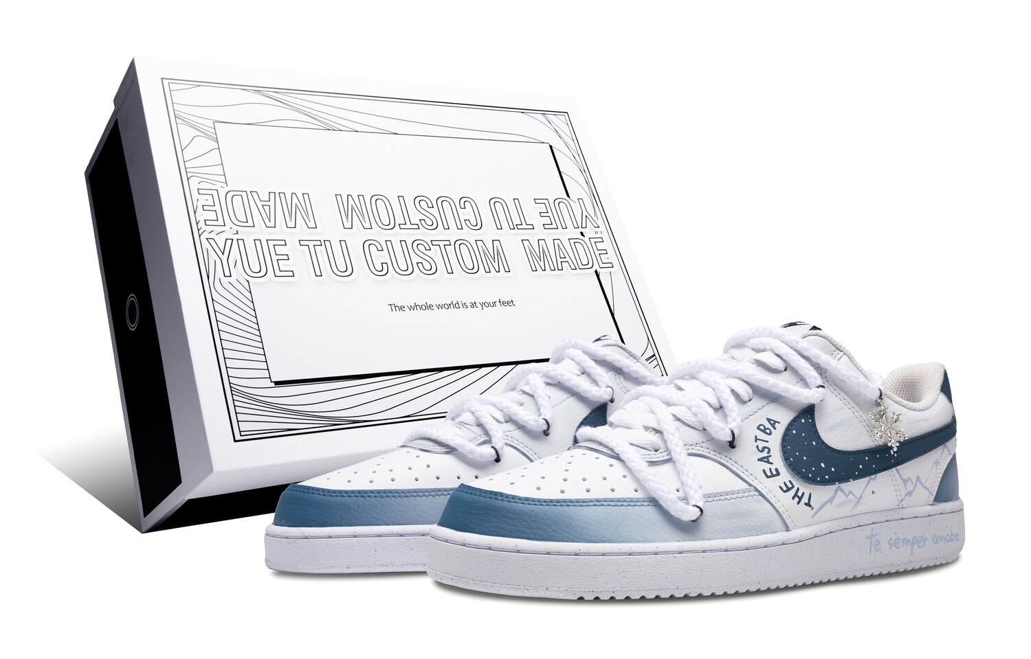 

Кроссовки Nike Court Vision 1 Skateboarding Shoes Men Low-top Blue/white, белый/синий