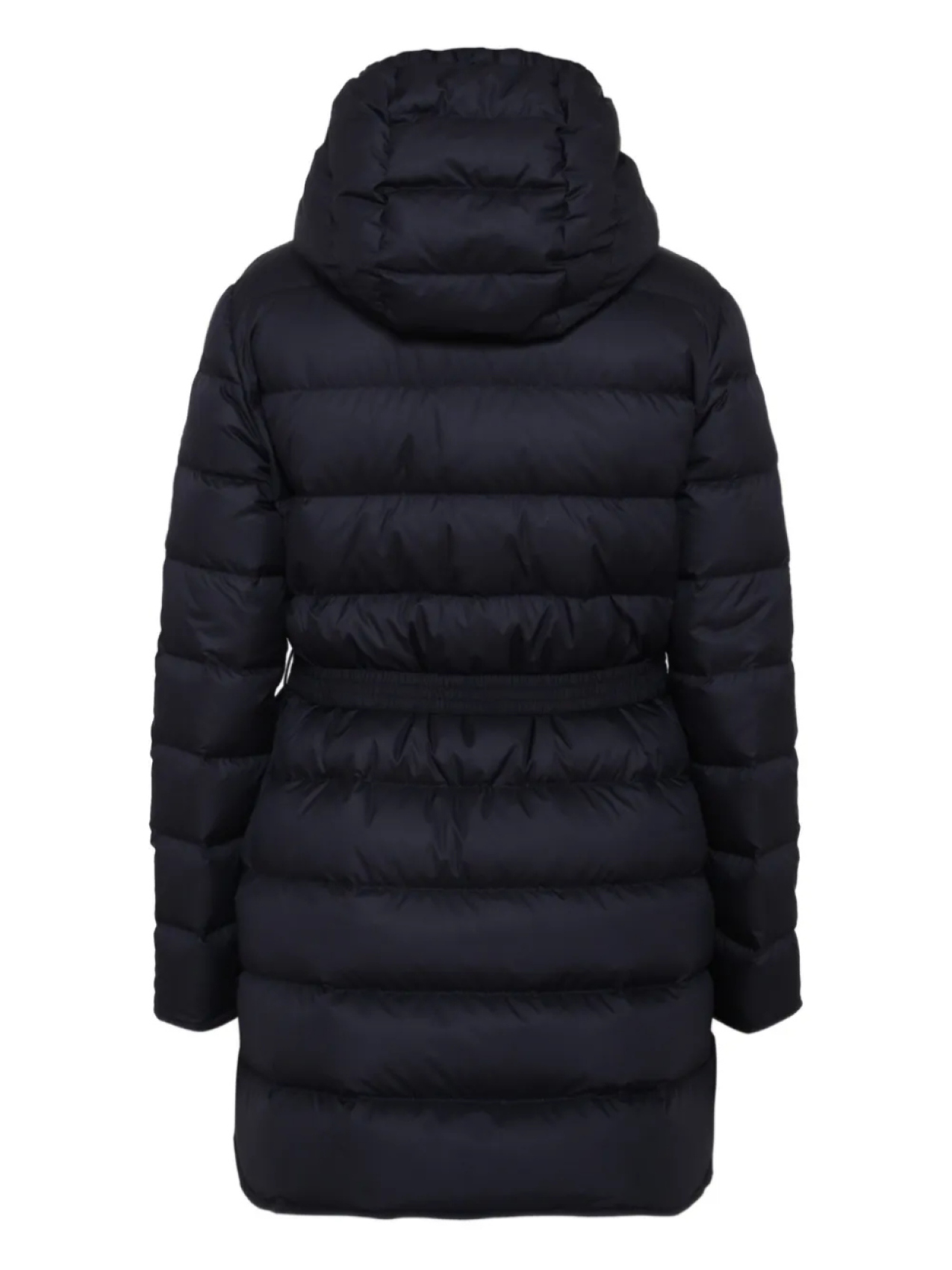 Стеганое пальто с капюшоном Moncler Enfant, черный — фото 2