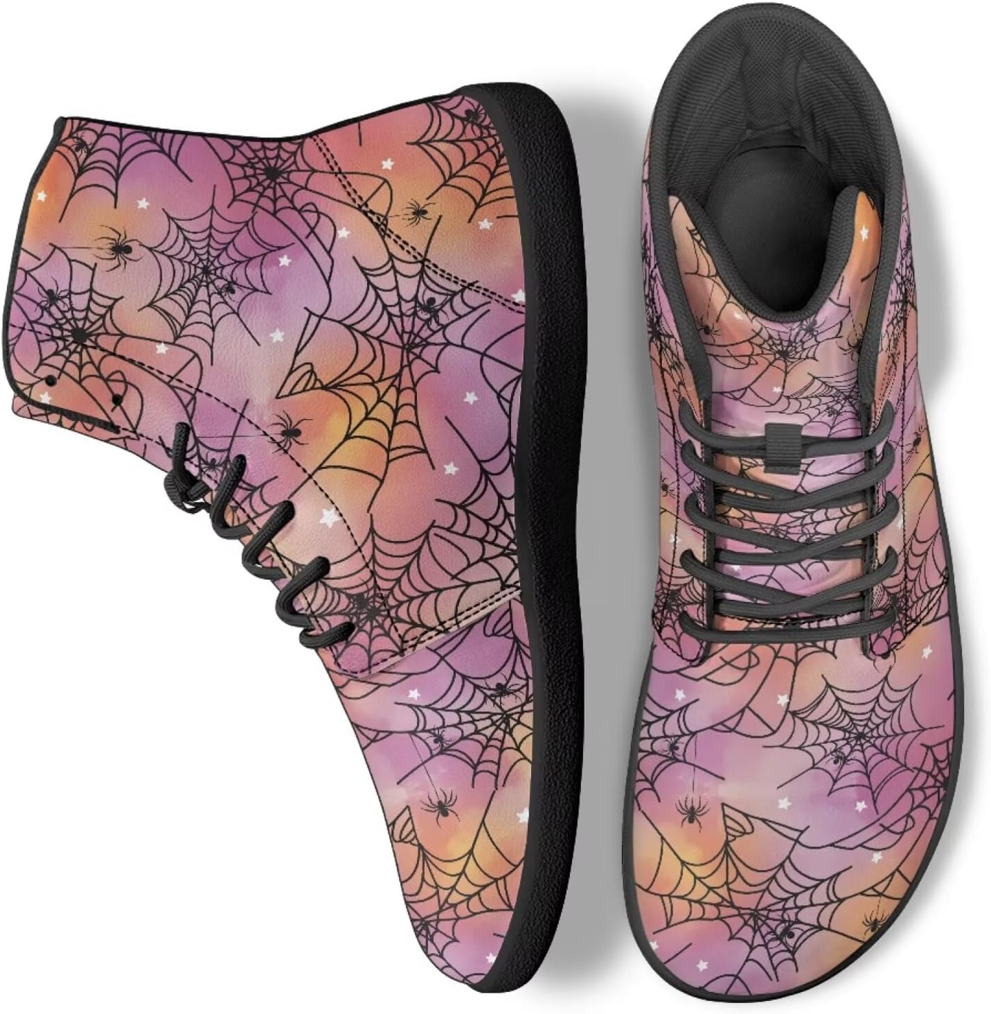 

Модные кроссовки на шнуровке с высокой посадкой для работы, для мужчин и женщин, офисная обувь Ecaestolph, розовый