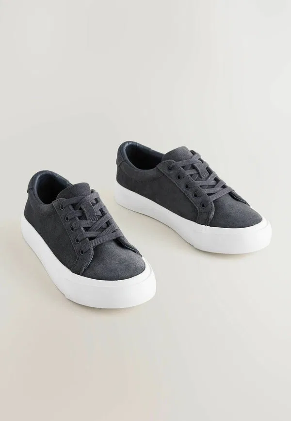 Стандартные кроссовки на шнуровке для комфортной езды Next, Grey Suede — фото 2