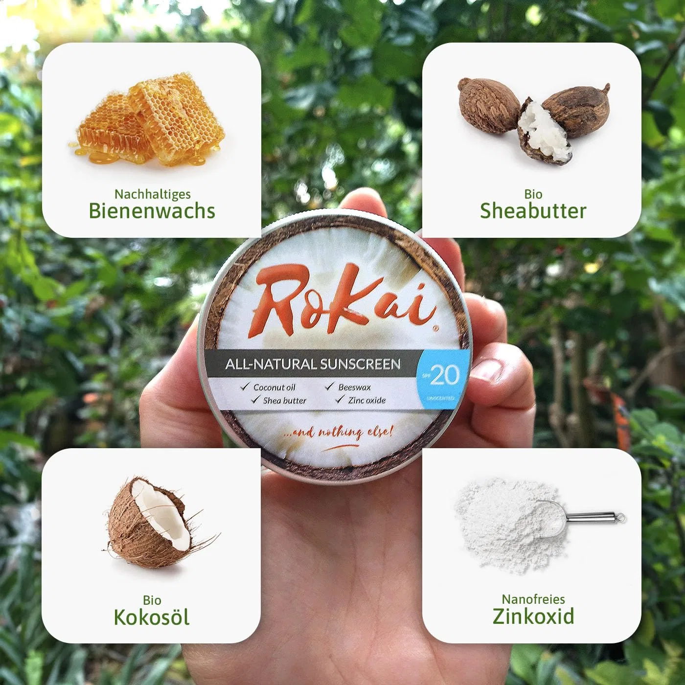 Натуральный минеральный солнцезащитный крем для лица SPF20 от RoKai Rokai — фото 3