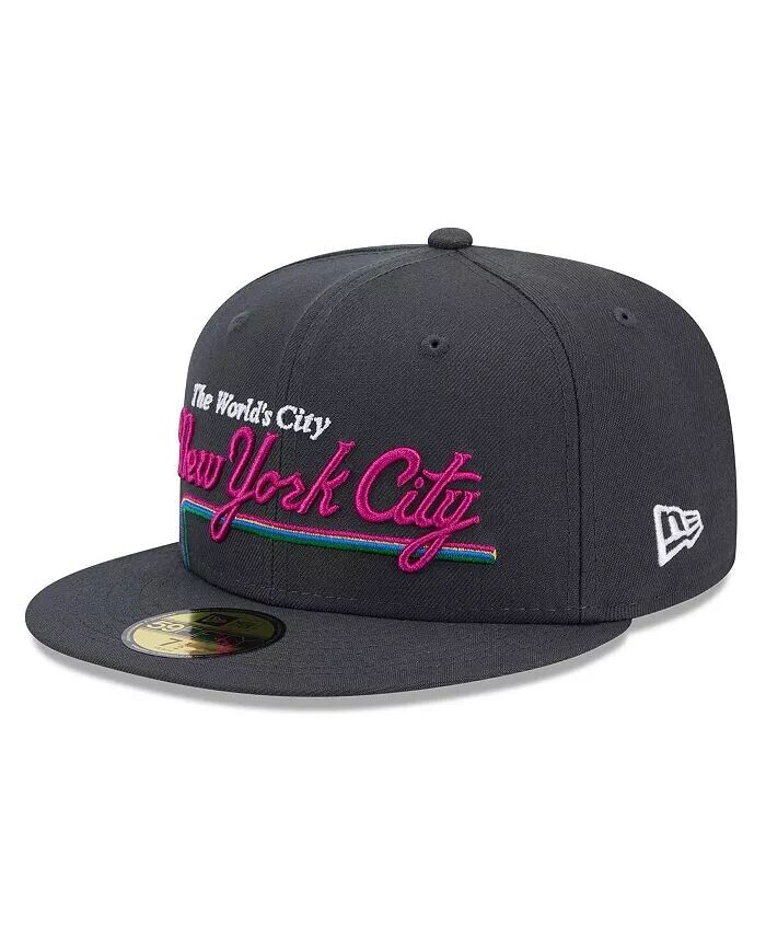 

Мужская графитовая бейсболка New York Mets 2024 City Connect Icon 59FIFTY Fitted New Era