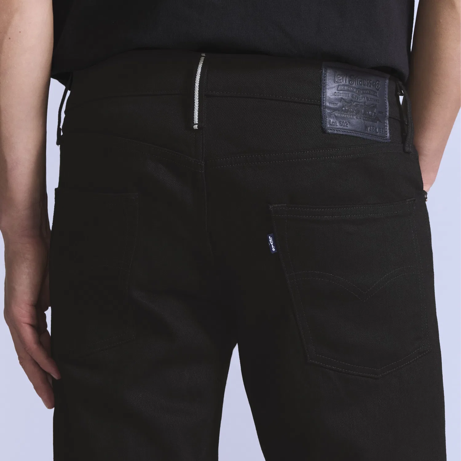 Мужские джинсы 502 зауженного кроя Levi's, Black — фото 3