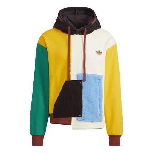 

Толстовка adidas originals x melting sadness Crossover Series Colorblock Splicing Irregular Pullover Multicolor, мультиколор