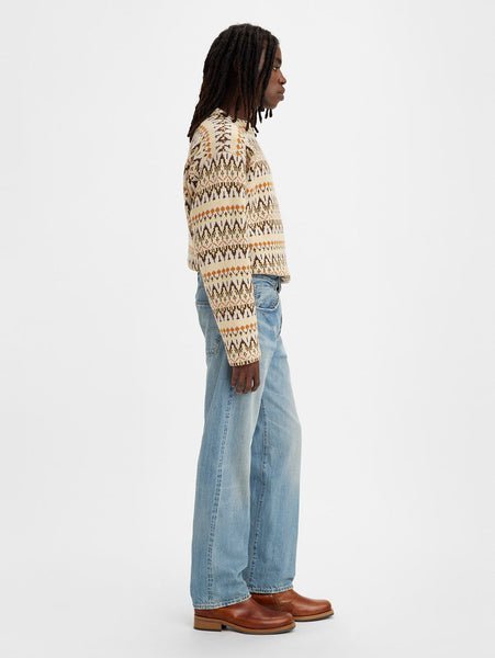 Винтажная одежда LEVI'S 1947 года, джинсы 501 ORIGINAL, светло-индиговый цвет Levi's, Medium Indigo - Worn In — фото 3