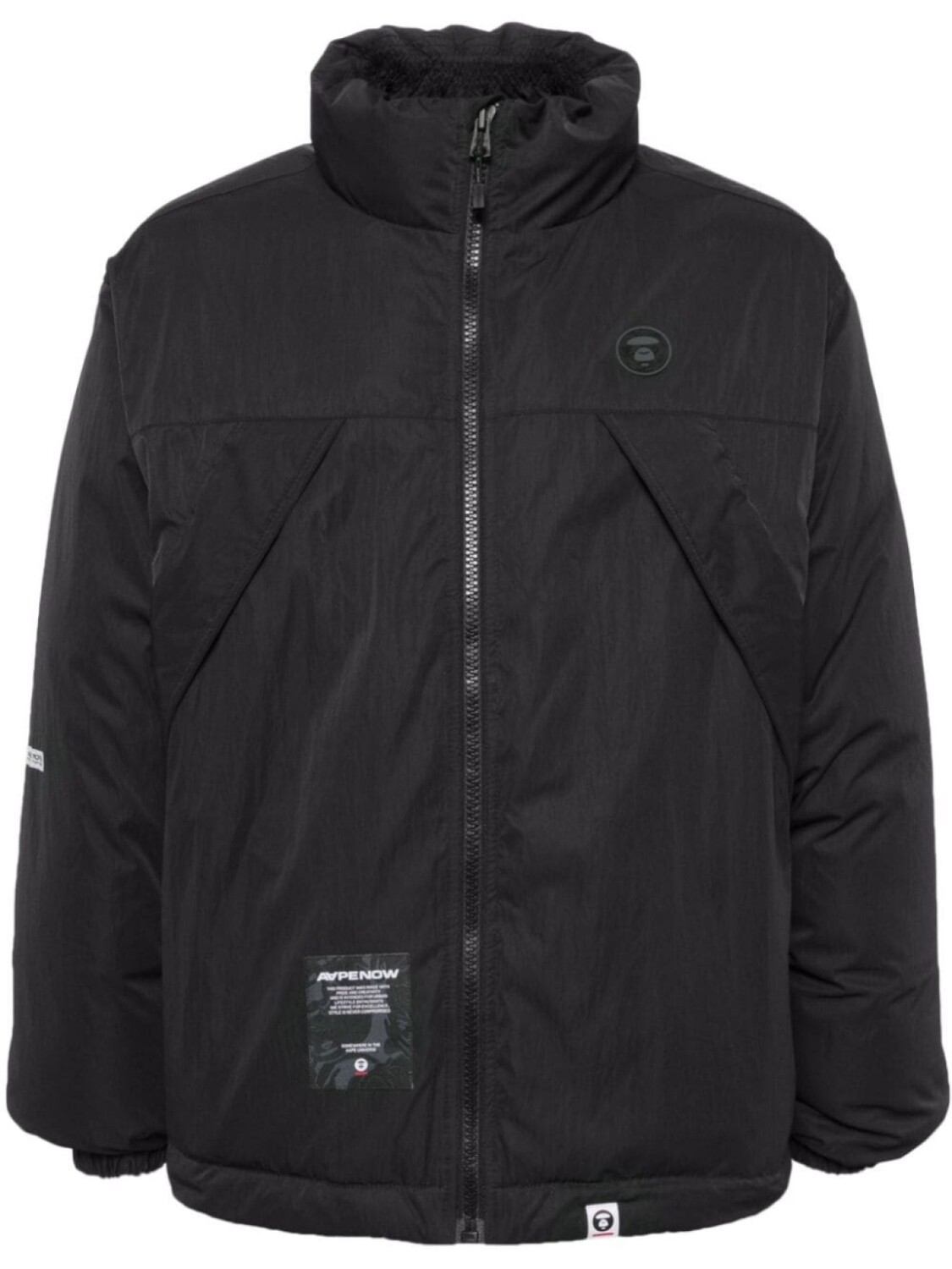 

Пуховик с нашивкой-логотипом AAPE BY *A BATHING APE, черный