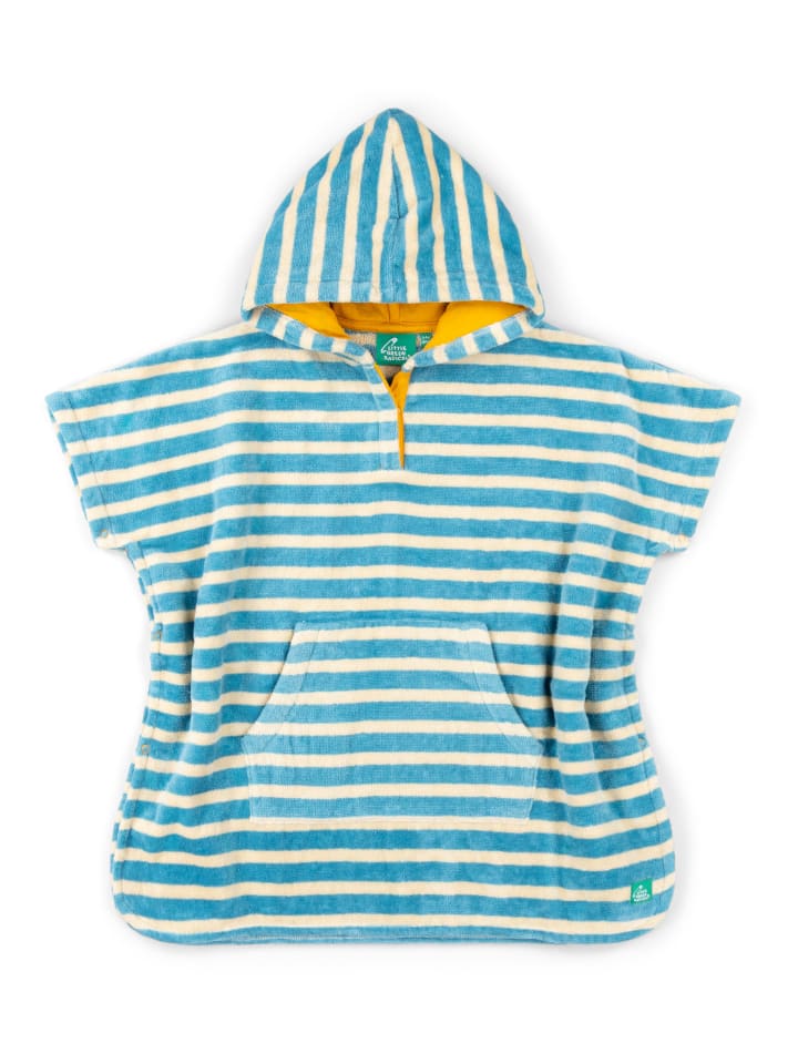 

Little Green Radicals Детское пляжное пончо с капюшоном синего цвета