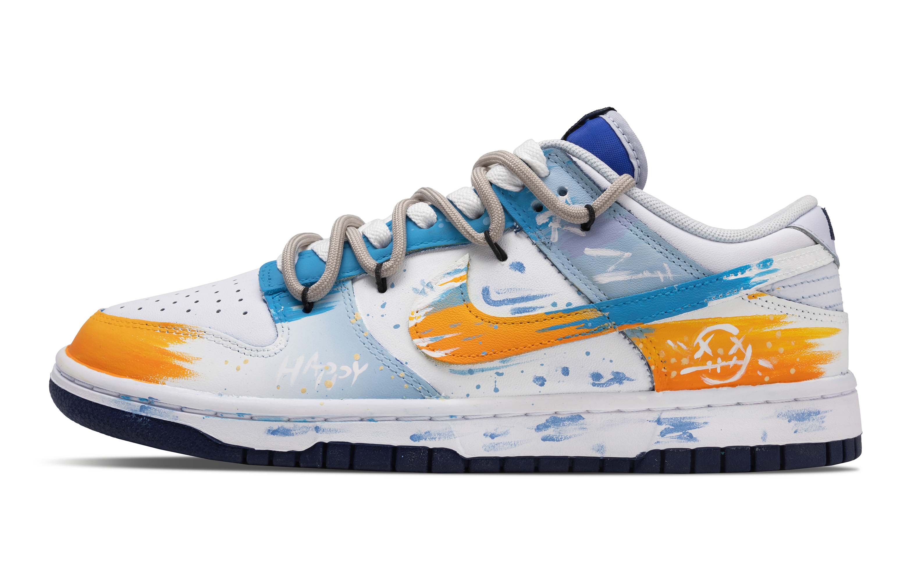 

Nike Кроссовки для скейтбординга Dunk Excited с противоскользящим покрытием, износостойкие, низкие, мужские, сине-белые