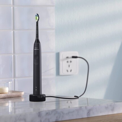 Электрическая зубная щетка Philips Sonicare Series 3100, черная — фото 3