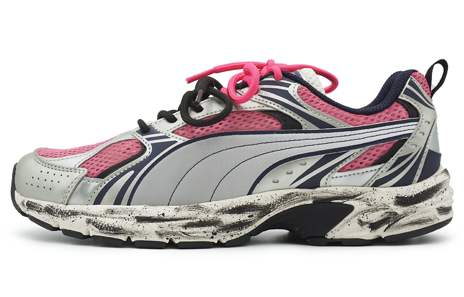 

Кроссовки Puma Milenio Lifestyle Shoes Unisex Low-top Silver/black/pink, черный