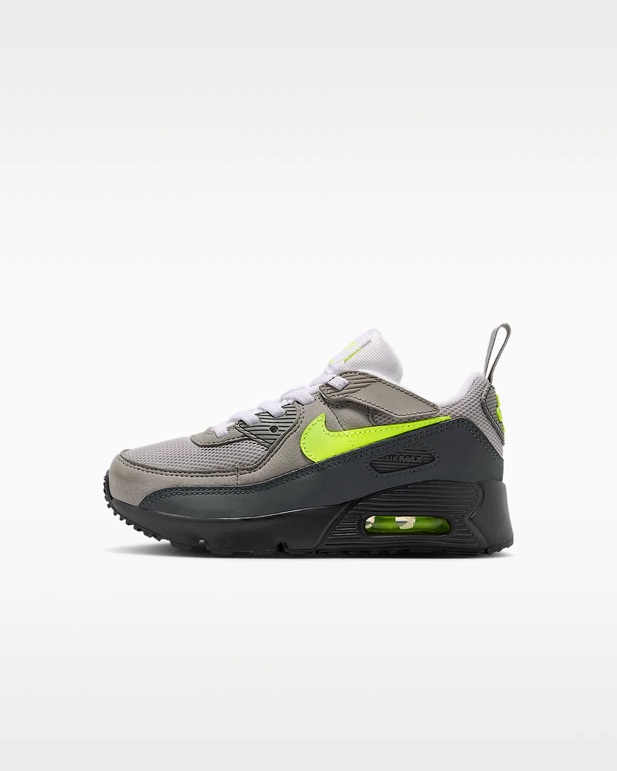 Кроссовки Nike Air Max 90 для малышей, Black/Anthracite/Light Charcoal/Neon Yellow